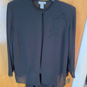 After Dark Women’s Black Three Piece Evening Dress Size 3X